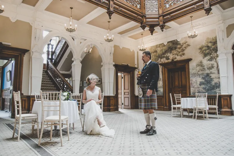 celedon hall bride groom kilts