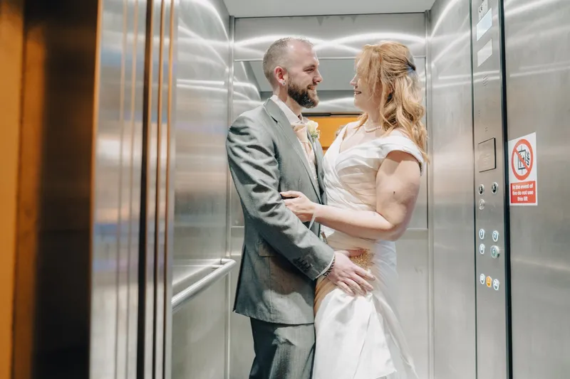 clevedon bride groom lift