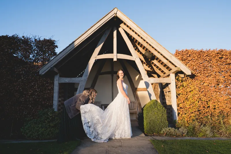 cotswolds bride sunset goldenhour