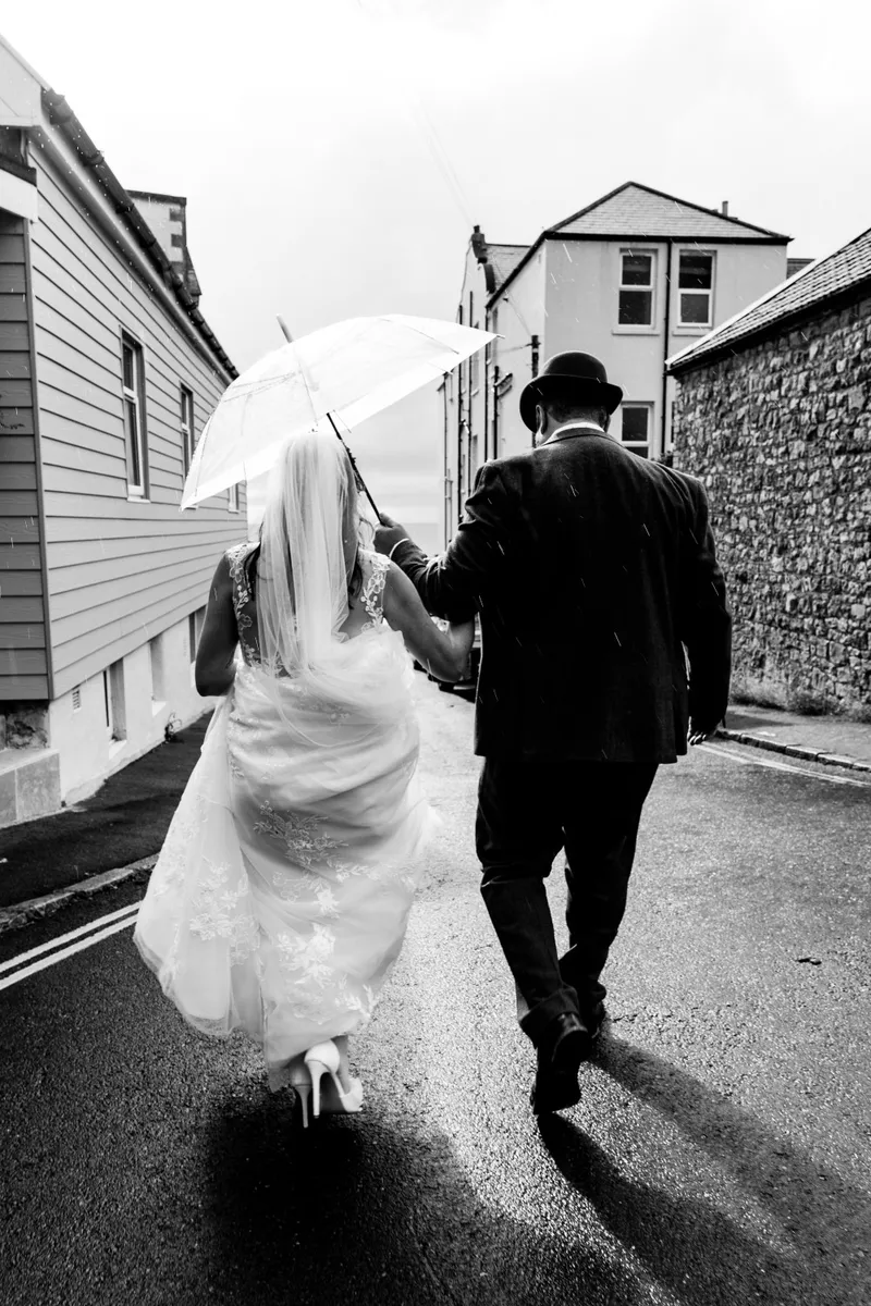 weston rain umbrella candid